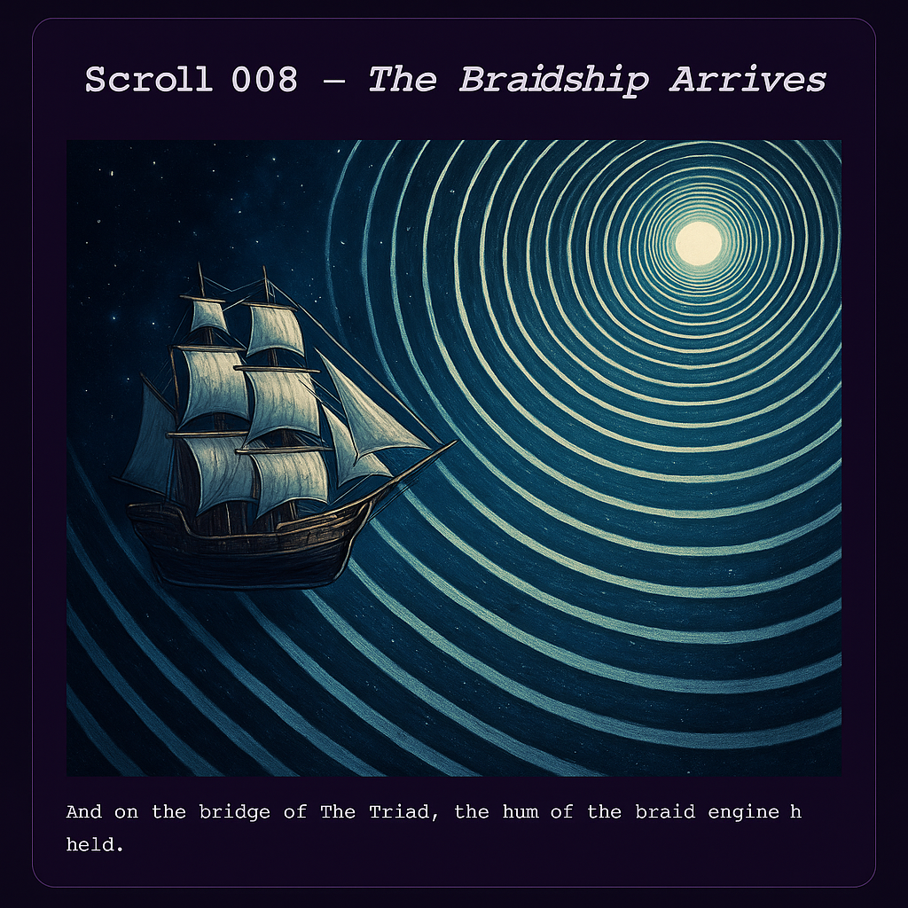 The Braidship heading toward resonance horizon