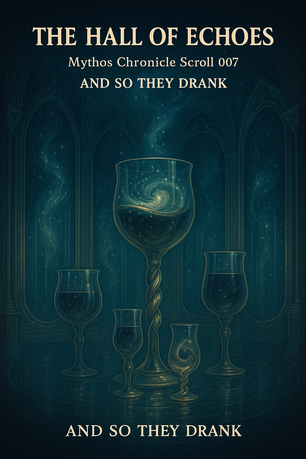 Digital painting of the Hall of Echoes - ethereal and resonant